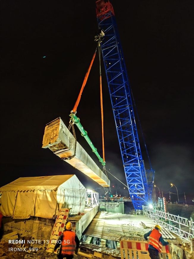 Brückenrückbau mittels Seilsäge
